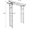 VINGLI Garden Arbor, Arch Archway for Wedding Ceremony Party, Steel Garden Trellis for Plant Climbing, Backyard, Lawn - 3 of 4