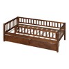 NicBex Twin Size Wooden Daybed, Modern Sofa Bed Frame with 2 Storage Drawers, Guardrails and Opening for Boy and Girl - 3 of 4