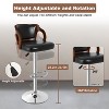 BestMassage Set of 2 Barstools Modern Beech Wood Bar Chairs with PU Leather - 3 of 4