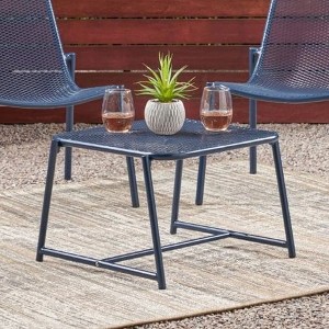Outdoor Side Table, Patio End Table, Sled Base With T-shaped Frame, Modern Square Coffee Table - 1 of 4