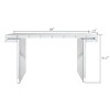 60'' Silver Mirrored Console Table with Fluted Glass,Modern Glam Entryway Table for Living Room or Hallway-Baofuwish - 4 of 4
