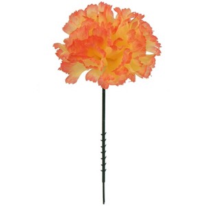 Floral Home 5" Pick Long Orange Carnation Pick - 50-Piece - 1 of 4