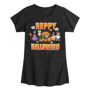 Girls' - SpongeBob SquarePants - Happy Halloween Fitted Short Sleeve Graphic T-Shirt - 1 of 4