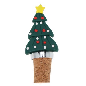 Unique Bargains Christmas Tree Cork Stopper Aluminum Alloy Wood 1 Pc - 1 of 3