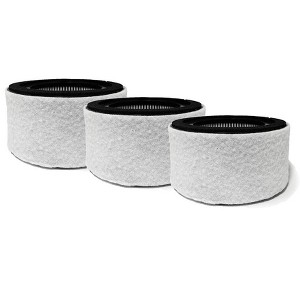 Nispira 3-in-1 True HEPA Carbon Filter Replacement Compatible with Crane Air Purifier EE-5067, 3 Packs - 1 of 4