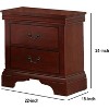 ORRD Rustic 2-Drawer Wooden Nightstand, Bedside Table with Paneled Feet for Bedroom or Living Room - 2 of 4