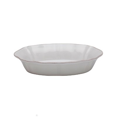 Casafina Bistro Small 10x7 White Stoneware Oval Baker