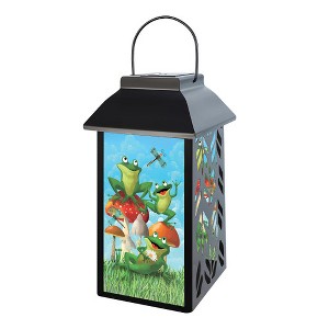 Briarwood Lane Summer Lantern 12" x 6" x 6" Happy Frogs Solar For Summer Lantern - 1 of 4