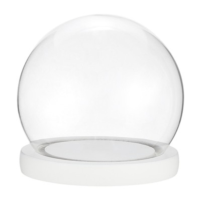 Unique Bargains High Borosilicate Glass Dustproof Decorative Tabletop Display Ball Bell Jar 1 Pcs