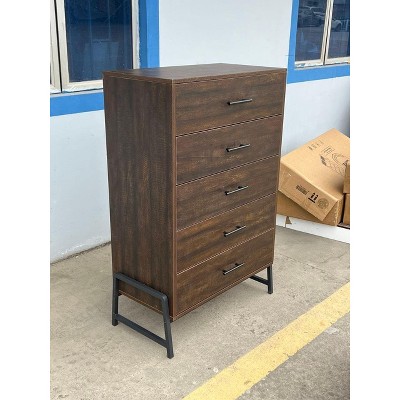 GAOMON 5Drawer Dresser for Bedroom,Tall Drawer Dresser with Storage, Wooden Closet Storage Chest for Living Room, Bedroom, Entryway