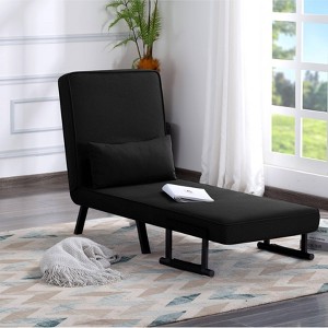 AEELLEEA4-in-1 Convertible Sofa Bed - Folding Arm Chair Lounge with 5-Position Adjustable Backrest & Pillow, Space-Saving for Small Spaces, Office - 1 of 4