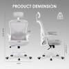 NicBex Ergonomic Office Chair,Swivel Computer Desk Chairs with Adjustable Lumbar Support,Flip-Up Arms,Headrest & Mesh Back for Home,Bedroom - 2 of 4