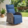Belord Outdoor Swivel Recliner Chair, Recliner Patio Swivel Chair with Adjustable Reclining Back and Lifting Footrest, Wicker Outdoor Lounge Chair - 2 of 4