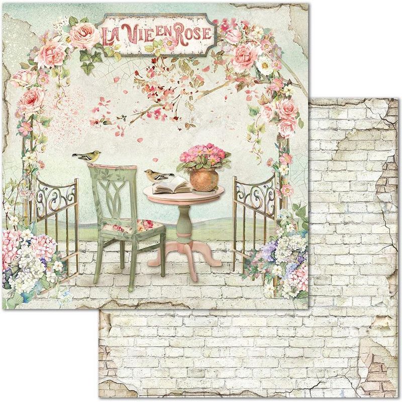 Stamperia Double-Sided Paper Pad 12"X12" 10/Pkg-House Of Roses, 10 Designs/1 Each, 4 of 10