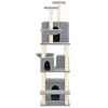 vidaXL Cat Tree Light grey Engineered wood 70.9 in Adjustable Armrests - 3 of 4