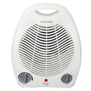 Vie Air 1500W Portable 2 Settings White Office Fan Heater with Adjustable Thermostat - 1 of 4