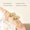 Benevolence LA 14K Gold Plated Mrs Earrings with Pave Stones - 3 of 4
