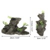 Unique Bargains Aquarium Terrariums Mountain for Fish Tank Landscape Decoration Resin Gray Green 5.31" Height 1pcs - 4 of 4
