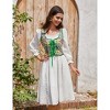 KOJOOIN Women's Floral Corset Tops Vintage Renaissance Lace Up Drawstring Crop Top Bustiter - 2 of 4