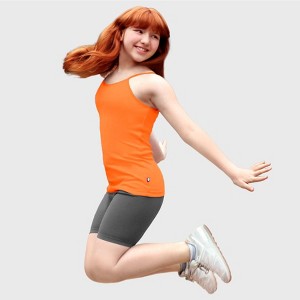 City Threads USA-Made Soft 100% Cotton Girls Long Bike Shorts - 1 of 4