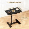 Height Adjustable Overbed Bedside Table with Wheels, Split Top Tilt Bedside Table, Mobile Laptop Computer Standing Desk Cart with Tray - 2 of 4