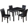 NicBex Dining Table Set for 6 Morden Kitchen Table with MDF Tabletop, Crystal Decoration and 4 PU Chairs for Dining Room - 4 of 4