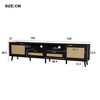 Bella Depot 78.74''W Rattan Farmhouse TV Stand for TVs up to 85'', TV Cabinet for Living Room - 3 of 4