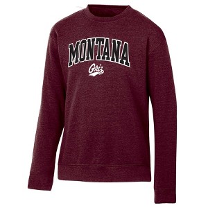 NCAA Montana Grizzlies Men's Heathered Crew Neck Fleece Sweatshirt - 1 of 3