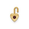 Black Bow Jewelry Jan Synthetic Garnet 14k Yellow Gold Heart Pendant Enhancer, 5mm - 3 of 4