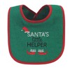 Hudson Baby Infant Boy Cotton Terry Drooler Bibs with Fiber Filling 12pk, Holiday Boy Bow Tie, One Size - 2 of 4