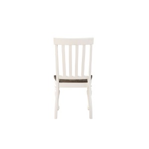 Two-Tone MDF/Rubberwood Side Chair (Set of 2) with Scooped Wood Seat, Schoolhouse Style and Modified Wall Saver Legs - 1 of 4