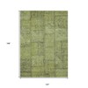 Fern Green And Artichoke Green Patchwork Washable Indoor Outdoor Area Rug - 3 of 4