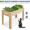 Elevated Garden Bed with Legs & Hooks, 47x30x22 Inch (4x2.5x1.8 ft) Raised Wood Planter Box for Vegetables/Herbs, Outdoor Patio & Backyard - 4 of 4