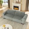 Aukfa 93" Corduroy Sleeper Sofa with Storage,Convertible 3-Seater Sofa Bed for Living Room & Bedroom - 2 of 4