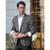 Coolmee Men's Casual Blazer Slim Fit Sport Coats One Button Stylish Business Suit Jacket - 3 of 4