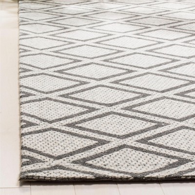 Gray Rectangular Hand Tufted Wool Area Rug