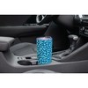 Elanze Designs 20 oz Stainless Steel On the Go Insulated Travel Tumbler With Push Top Lid, Sky Blue Cheetah Leopard Print Blue - 3 of 4