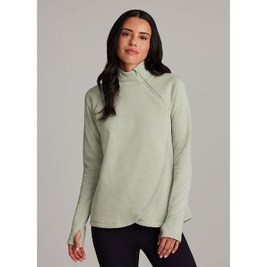 RBX Active Women's Wrap Front Pullover Zip Mock Neck Fleece