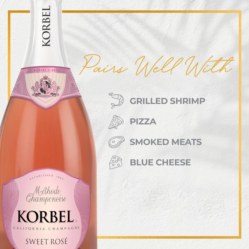 Korbel Sweet Ros&#233; Wine - 750ml Bottle, 5 of 11
