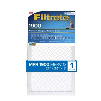Filtrete 12x24x1 Premium Allergen Bacteria and Virus Air Filter 1900 MPR