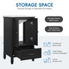 Mshliw 20" Bathroom Vanity with Sink, 2-Door Cabinet, Drawer, Magnetic Door Stopper, Adjustable Feet, MDF & Ceramic - 3 of 4