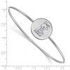 Black Bow Jewelry Sterling Silver Alpha Xi Delta Greek Life Bangle Bracelet 6 Inch - 2 of 3