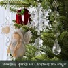 Wrapables 22pcs Christmas Tree Ornaments, Acrylic Hanging Crystal Snowflakes and Icicles Decorations, Drop Pendant Decor for Winter New Year Parties - 4 of 4