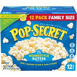 Pop Secret Homestyle Microwave Popcorn -3.2oz/ 12ct