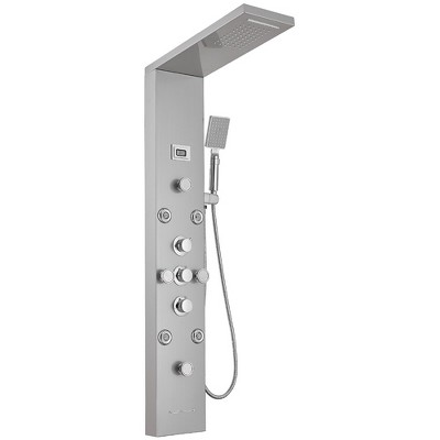 BWE 8-Shower Tower Shower Panel System with Rainfall Shower Head and Shower Wand