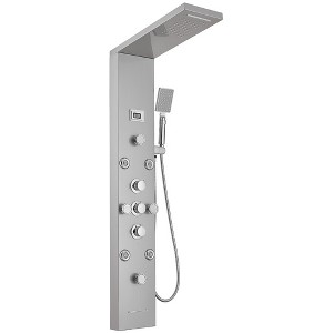 BWE 8-Shower Tower Shower Panel System with Rainfall Shower Head and Shower Wand - 1 of 4