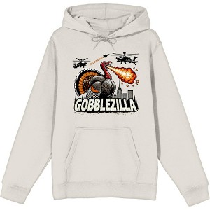 Turkey Gobblezilla Adult Long Sleeve Hoodie - 1 of 2