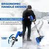POXURIO 20V Cordless Snow Shovel 13 Inch Electric Snow Blower with 2×4.0Ah Batteries and Fast Charger 25FT Throw Distance for Driveway Patio Deck - 3 of 4