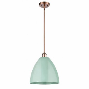Plymouth Dome - 1 Light Stem Hung Pendant In Industrial Style-12.75 Inches Tall and 12 Inches Wide - 1 of 1