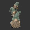 Stone Garden Gnome Stacking Figurine – 11"H Triple Gnome Stack Decor Set (Set of 2) By Melrose - 4 of 4